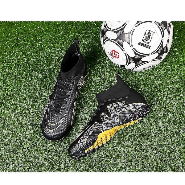 Fotbollsskor för män Vuxna barn Yttersula Halkfria unisex sneakers Black2 35