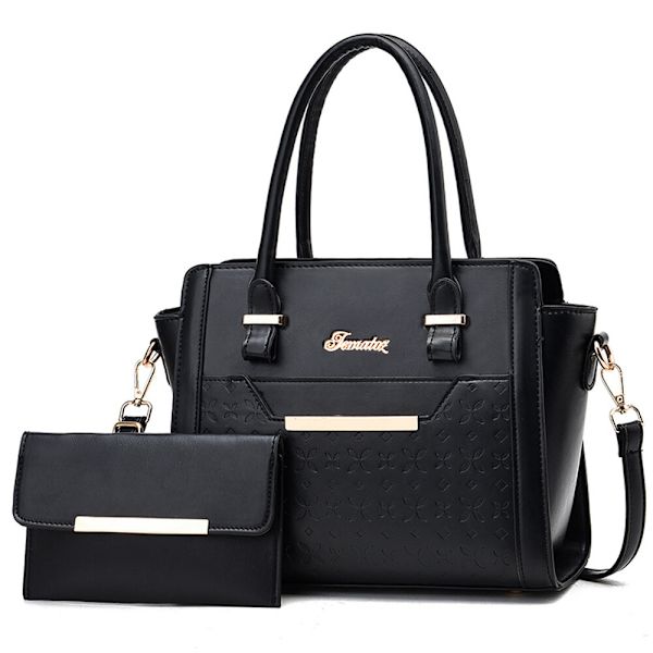 Crossbody-väskor i -läder för damer Classic Tote Daily Portable Svart 27x13x21cm/10.63x5.12x8.27"