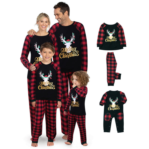 Matchende familie julepyjamas sæt kids 2T-80