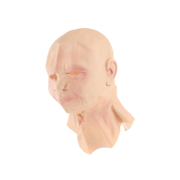 1/2 Realistisk Old Man Latex för Halloween Cosplay Autentisk Look Bald Female 1 Pc