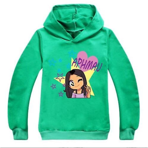 Barn Pojkar Flickor Aphmau Hoodie Sweatshirt Långärmad Jumper Toppar Pullover 2-14y Green 110CM 3-4Y