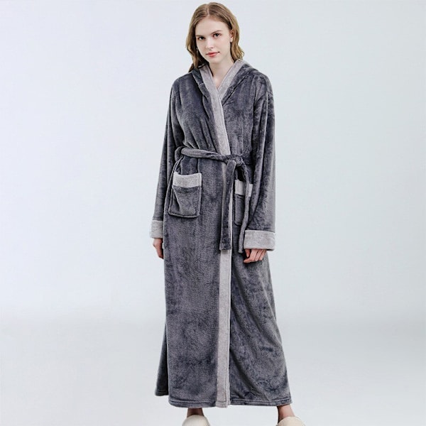 Flanelli Pyjama-kylpytakit Hupullinen Ace Up Yöpaita Wine Red L