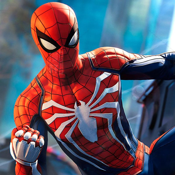 Spil Ps4 Spiderman Cosplay Kostume Superhelte Zentai Suit Halloween Kostumer Full Body Bukser til Børn/Voksne/Mænd With mask 140