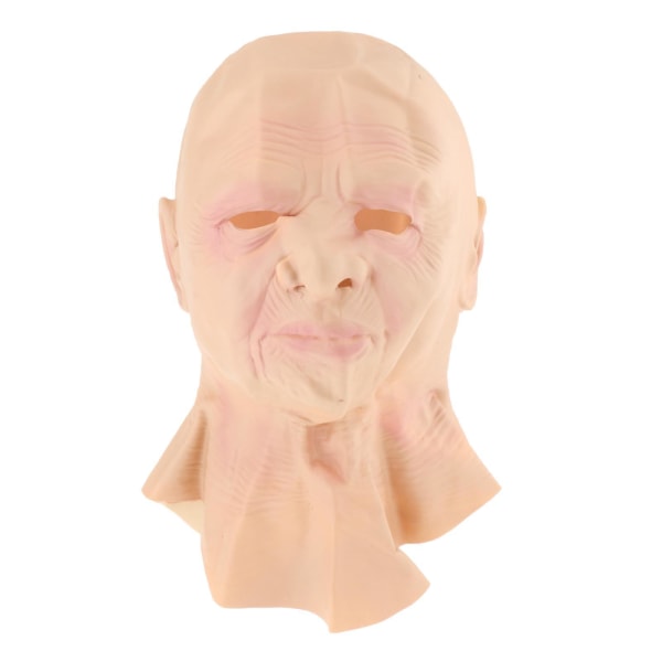 1/2 Realistinen Old Man -lateksi Halloween Cosplayn autenttiseen ilmeeseen Bald Female 1 Pc