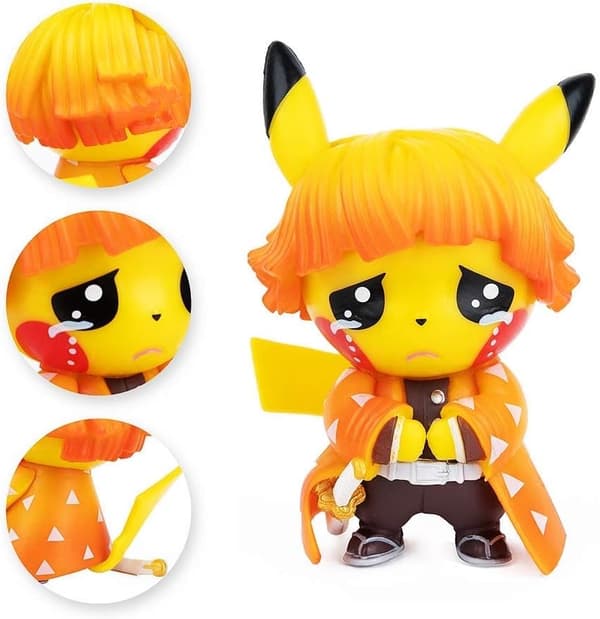 Demon Slayer Actions Figurer Pikachu Cosplay Agatsuma Zenitsu