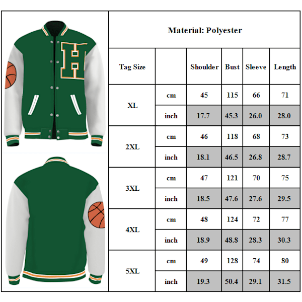 Stranger Things 4 Lucas Sinclair Hawkins Letter H Print Jacket 5XL