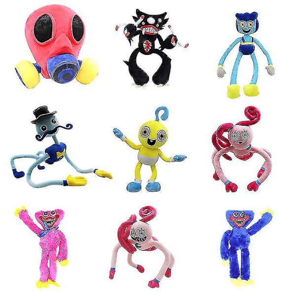 Poppy Playtime 3 Poppy-serien Mor og far fyldte dukke Gasmaske Hætte Plyslegetøj Bobby Dad A-50cm