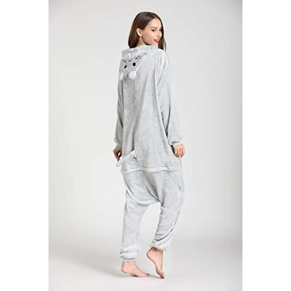 Unisex vuxenpyjamas Djurdräkt Cosplay One Piece Pyjamas (chinchilla dragkedja version)-S