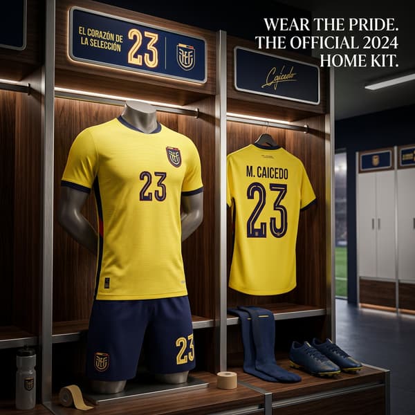 VM 2026 Ecuador Barn Vuxen Tröja Nr 23 Caicedo M