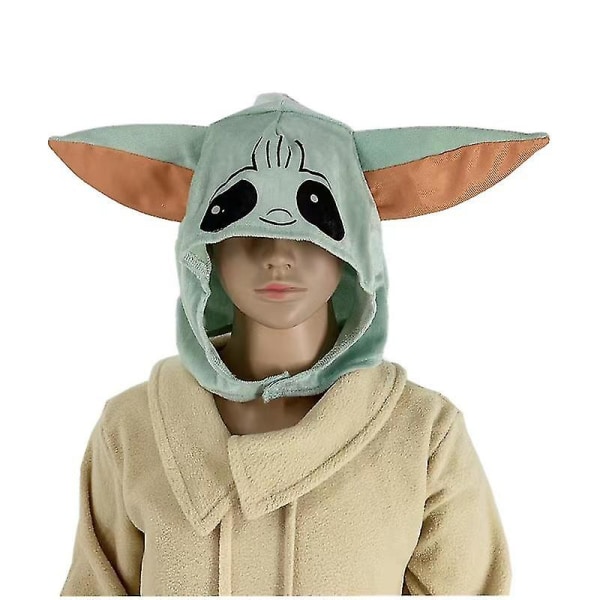 Halloween jul maskerade kostyme for barn Yoda baby + hodebeskyttelse 8-11years(L)