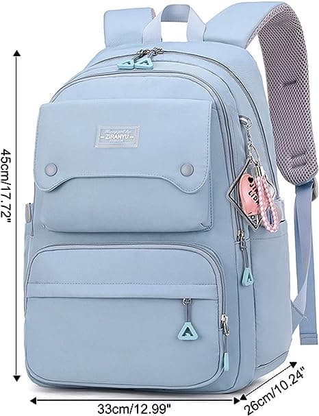 Casual ryggsäck til tonårsflickor High Middle School Daypack (blå)
