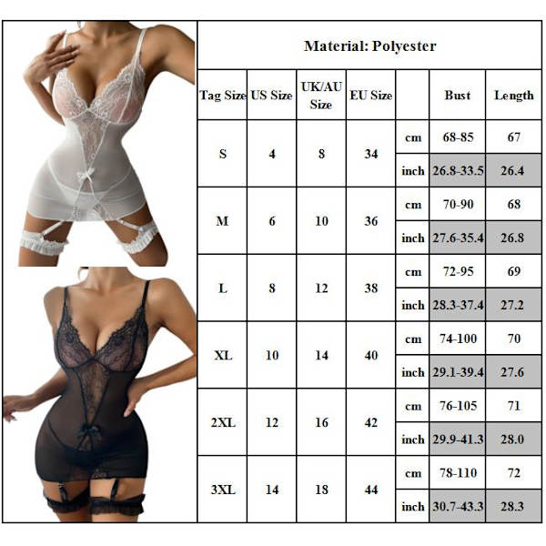 exiga damunderkläder petsklänning Babydoll Underkläder Nattkläder red S
