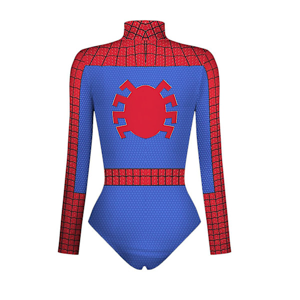 Kvinders halloween kranium 3d print langærmet bodysuit i ét stykke Zip Up trikot jumpsuit Y - Style 3 M