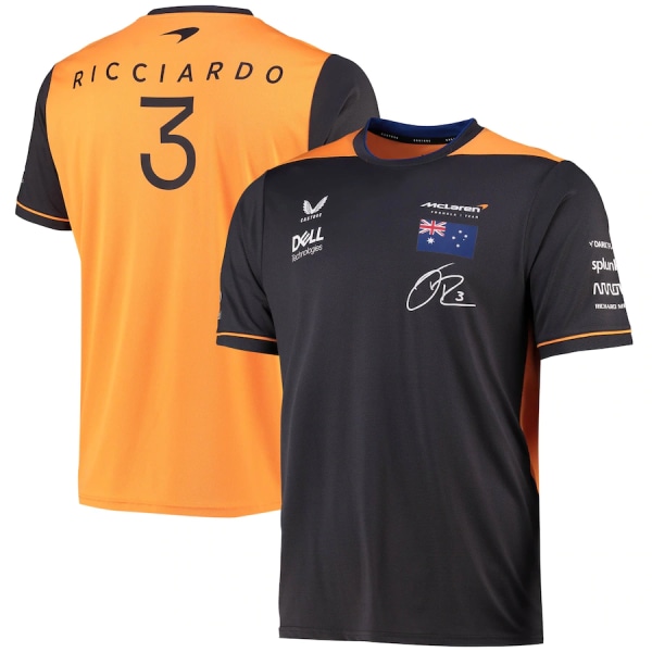 Mordely F1 McLaren 2022 Team Kort T-shirt herr för vuxna XXXL