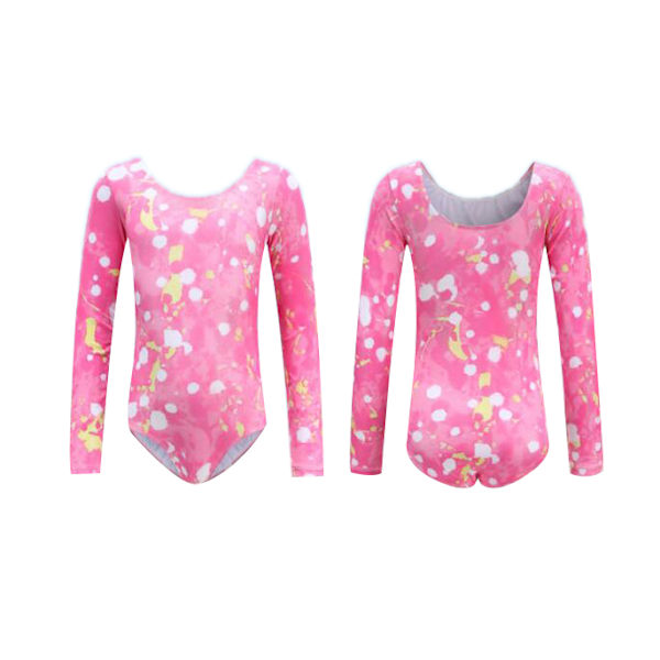 Tjejer Leotards One-Piece Färgglada Danskläder pink 120cm