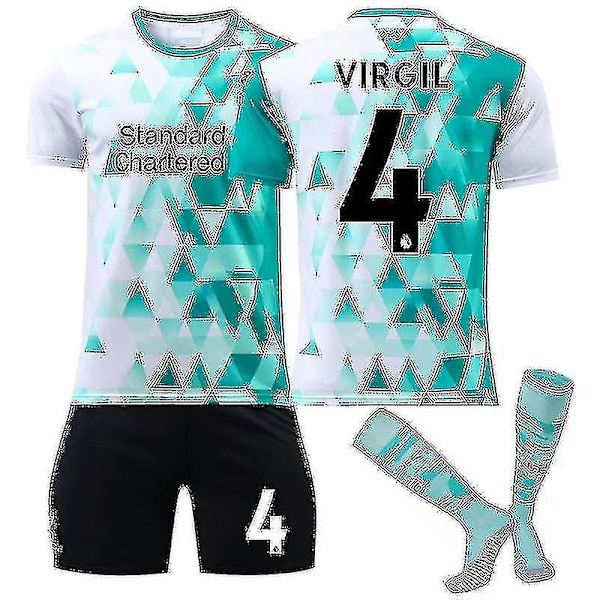 22/23 Liverpool Home Salah Mane Lapset Pojat Aikuisten Jalkapallo Jalkapallo Jersey Harjoituspuvut VIRGIL NO.4 S