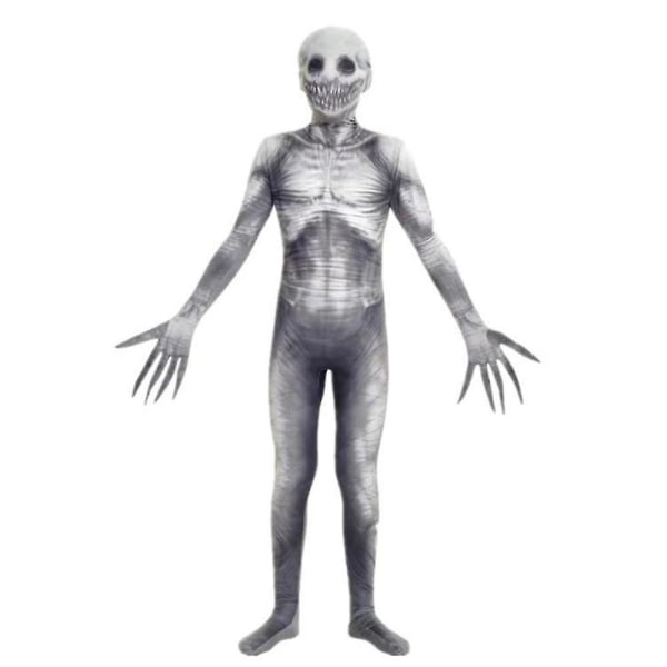 Lasten Skeleton Onesie, Cosplay-juhlapuku Halloween White 120cm