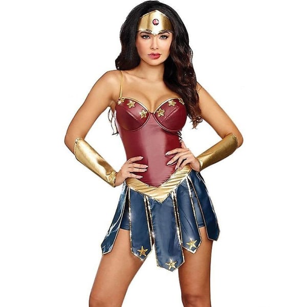 Damer Halloween Wonder Woman Cosplay Cosplay The Hero Gladiator Uniform 2XL