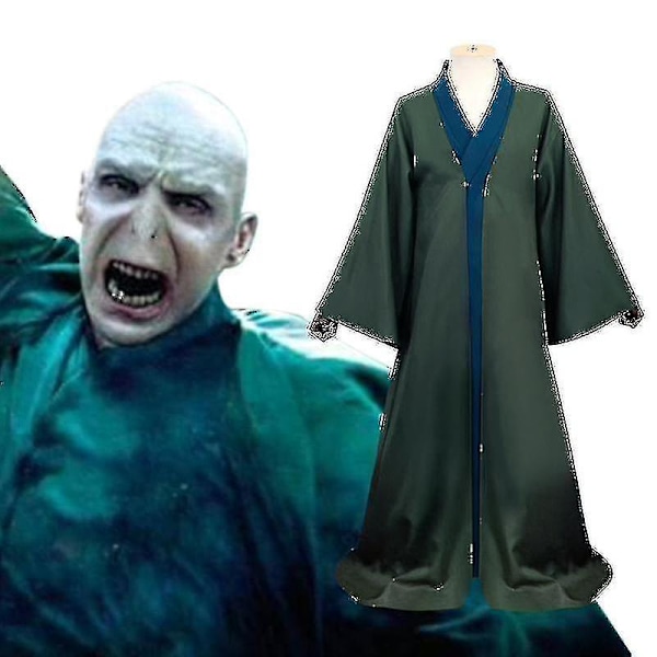 Koko puku # Harry Potter Voldemort Cosplay-asu Tumma Herra Halloween Cosplay Taikaviitta Lavakostyymi-r XXXL