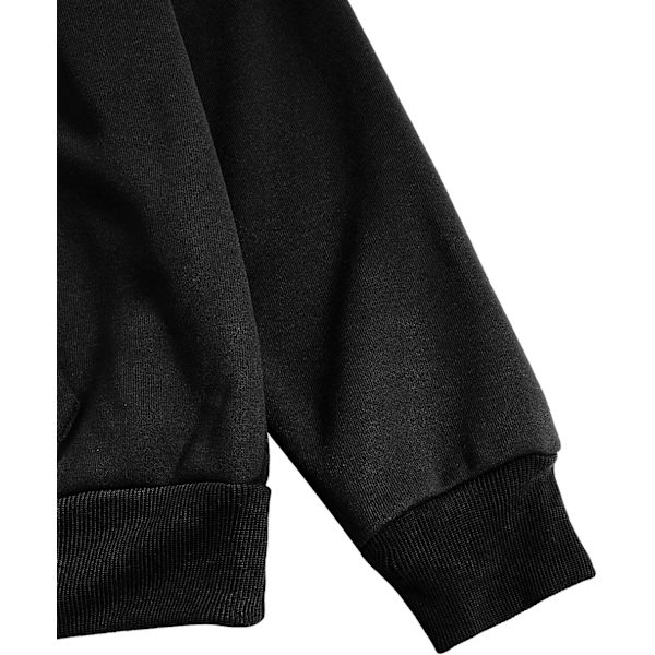 HAUFR Naisten kirjekuvioinen pitkähihainen kiristysnyörillinen huppari A Black Medium