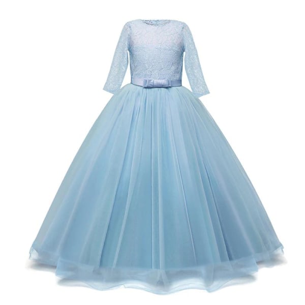 Prinsess klänning blå elegant blue 128
