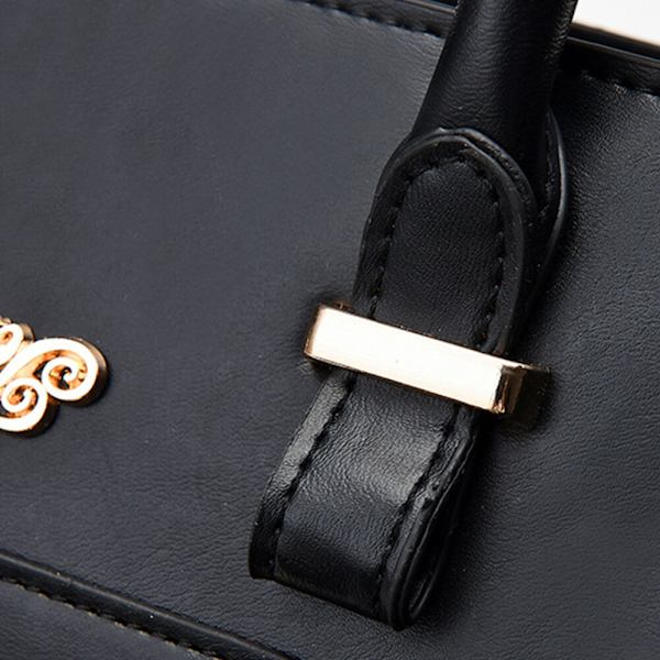 Kvinders Crossbody-tasker i læder Classic Tote Daily Portable Svart 27x13x21cm/10.63x5.12x8.27"