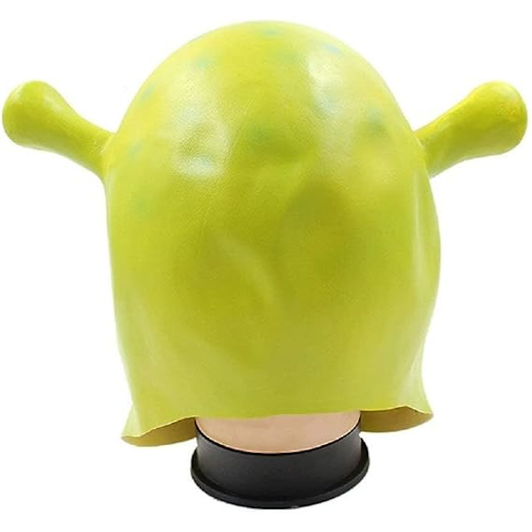 Shrek Mask Kostym Halloween Cosplay Full Head Grön Shrek Mask Latex Masker