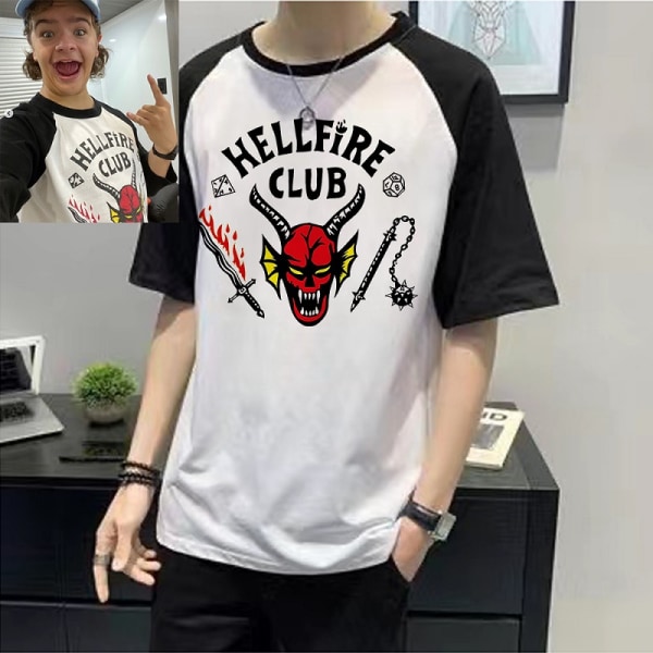 Stranger Things sesong 4 T-skjorte for barn Hellfire Club T-skjorte topp 150cm