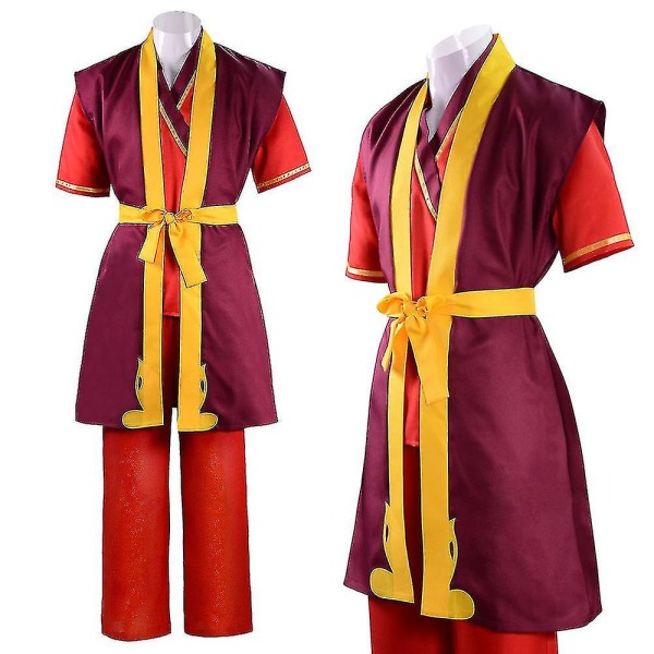 Descendinga-vatar Cos Costume The Last Airbender Zukkatara Bumianang Cosplay Costume Zuko Long 2XL