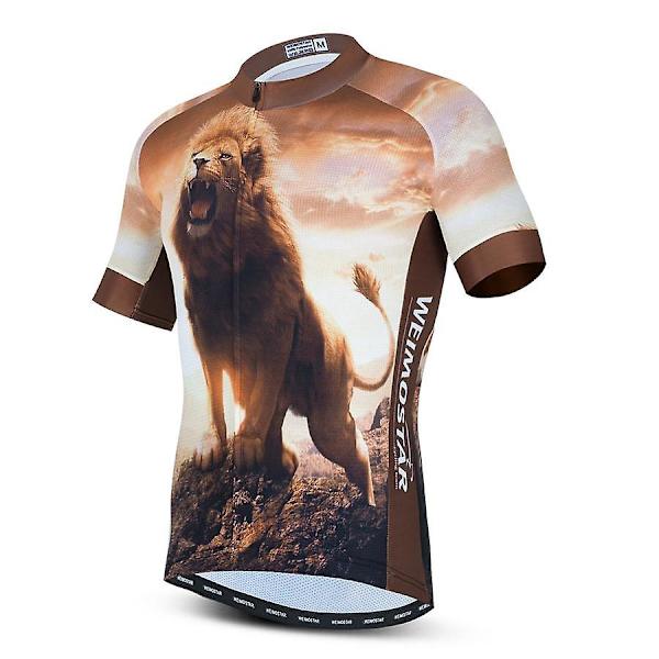 Sommar Cykeltröja Herr Mtb Mountain Bike Kläder Andas Kortärmad Topp Snabbtorkande Anti Svett As the picture XXL