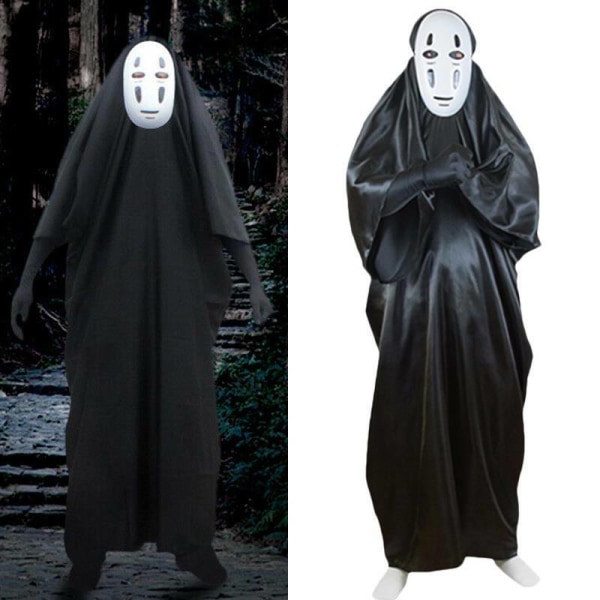 No Face Man Halloween-kostym med mask+kläder+handskar S 0cd2 | S | Fyndiq