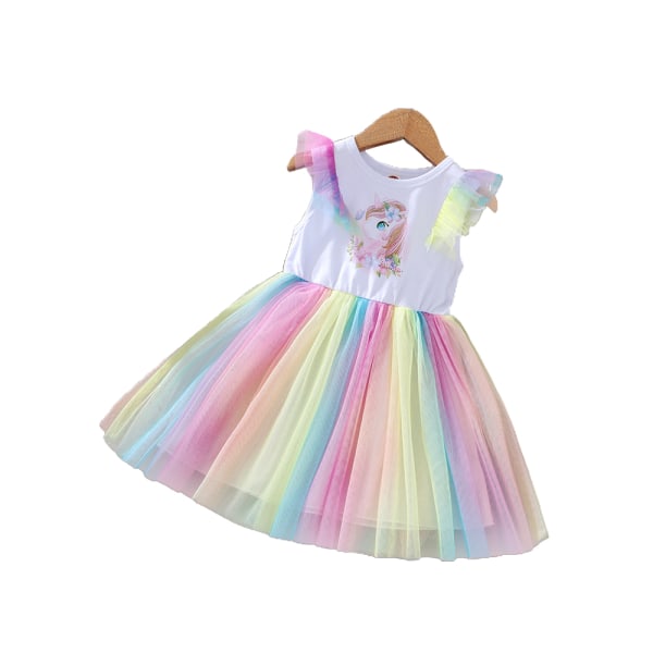 Piger Cosplay Party Princess Unicorn Costume Fancy Dress 120cm