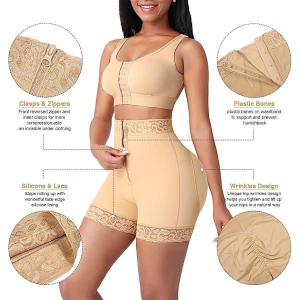 Kvinder shapewear hip lift shapewear maveplastik Black L