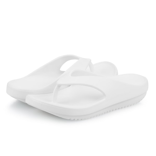 Tykke flip-flops hjemmesko fra Eva Platform Vit 265