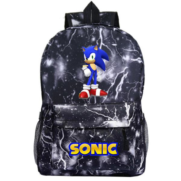 Sonic the Hedgehog boys Ryggsäck Skolväska med stor kapacitet k grey