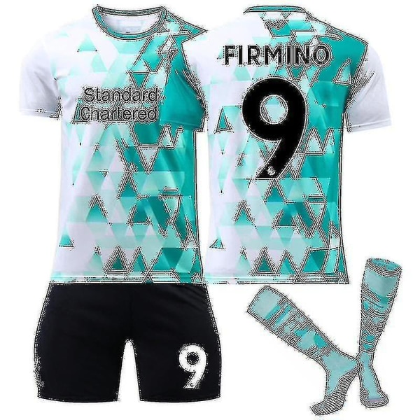 22/23 Liverpool Hjem Salah Mane Barn Gutter Voksen Fotball Fotballdrakt Treningsdrakter FIRMINO NO.9 M