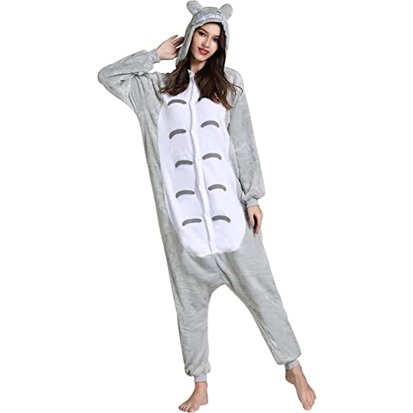Unisex vuxenpyjamas Djurdräkt Cosplay One Piece Pyjamas (chinchilla dragkedja version)-S