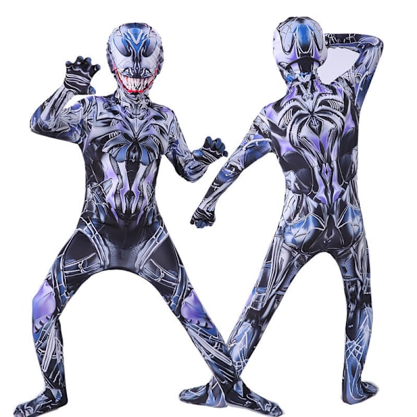 Halloween Spider Man Barns Cosplay Kläder Färgglada Venom 100 yards
