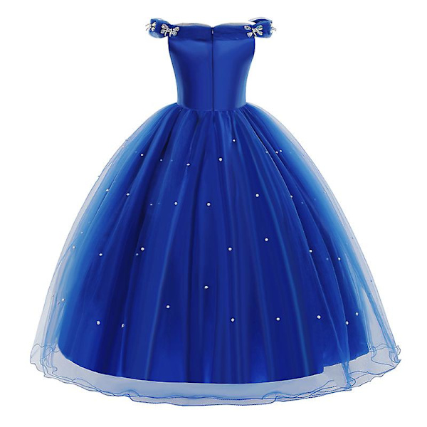 Askungen Klänning Kjol Halloween Cosplay Kostym Barn Flickor Festklänning Lång klänning Ornament only Dress 110cm