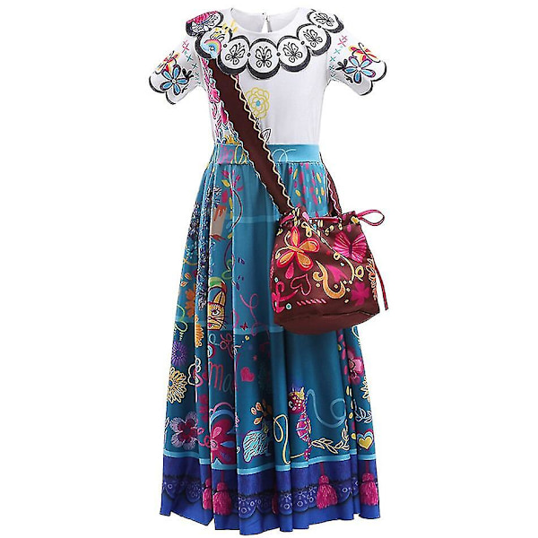 Pääsiäinen Encanto Cosplay -asu tyttömekko Carnival Princesille Mirabel 1 7*8T