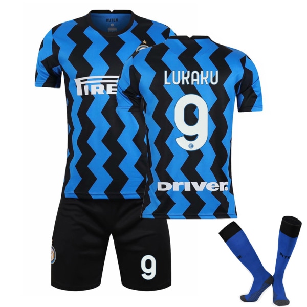 2021 Inter Milanin pääpaidan jalkapallopaita Lukaku No.9 S(165-170)