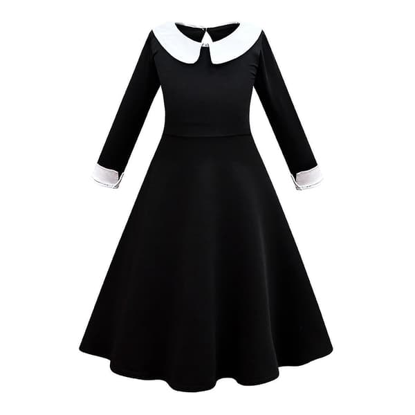 Onsdag Addams sæt festkostumer til voksne børn Only dresses 150cm