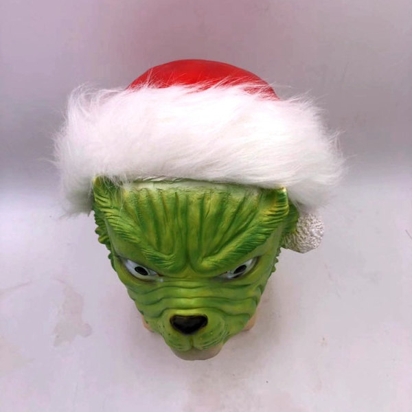 Grønnhåret Monster Grinch Mask Hodeplagg Prank Props Cosplay