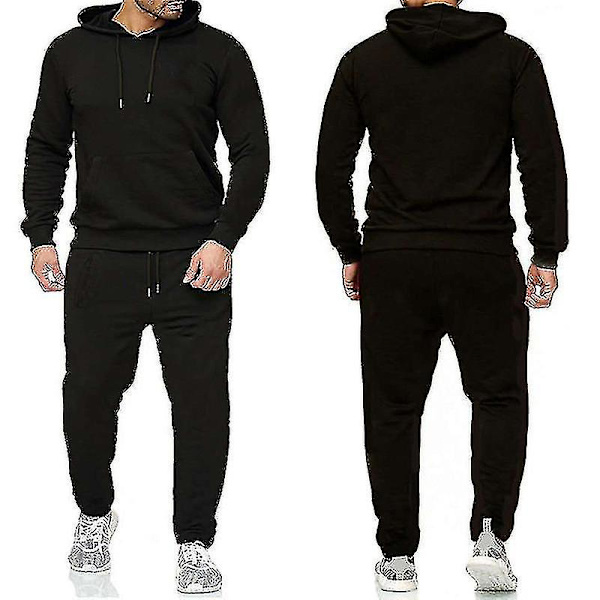 2-osainen/ set Miesten fitness casual urheiluhousut Top collegepuku- set #yogu Light Grey M