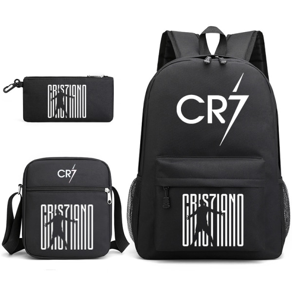 Trendy Cr7 3-delt ryggsekk Mochila studentkapasitet