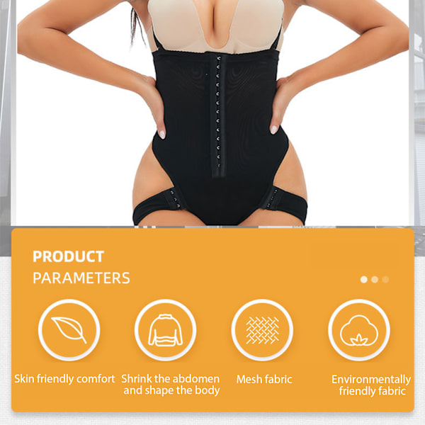 Kvinders korset Shapewear Tummy Control Body Shaper Plus Størrelse Talje træner Butt efter L