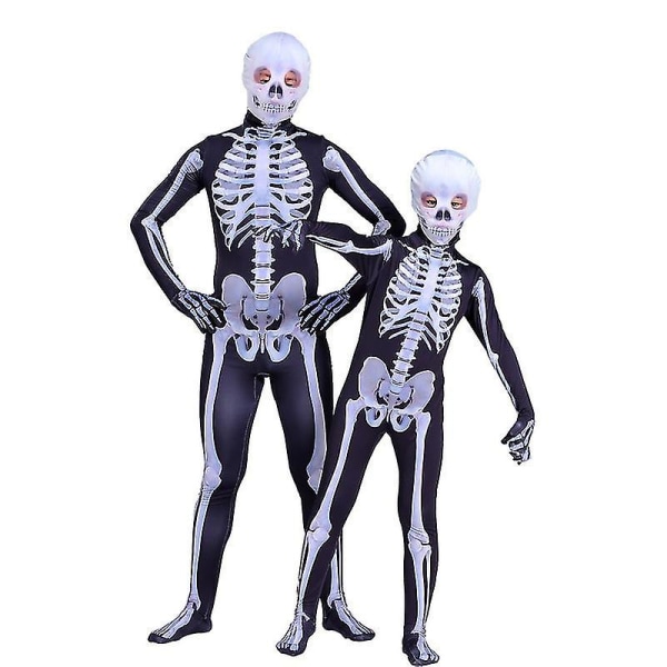 Halloween-asu Skeleton-asut lapsille ja aikuisille 120