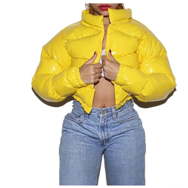 Kort vinterfrakke til kvinder yellow M