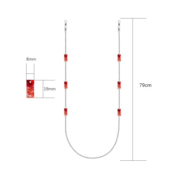 7PCS Glasögon String Chain, Glasögon Hållare Halsband, Ey