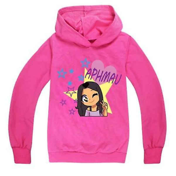 Barn Pojkar Flickor Aphmau Hoodie Sweatshirt Långärmad Jumper Toppar Pullover 2-14y Rose 170CM 13-14Y